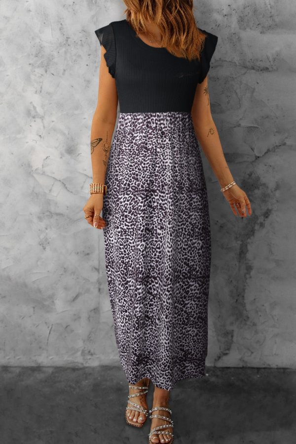 Leopard Print Sling Neck Sleeveless Dress - Image 9