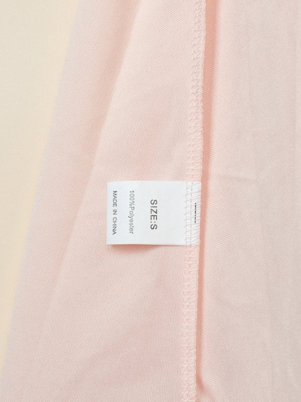 Solid Color V Neck Tie Half Sleeve Casual Dress - Image 23