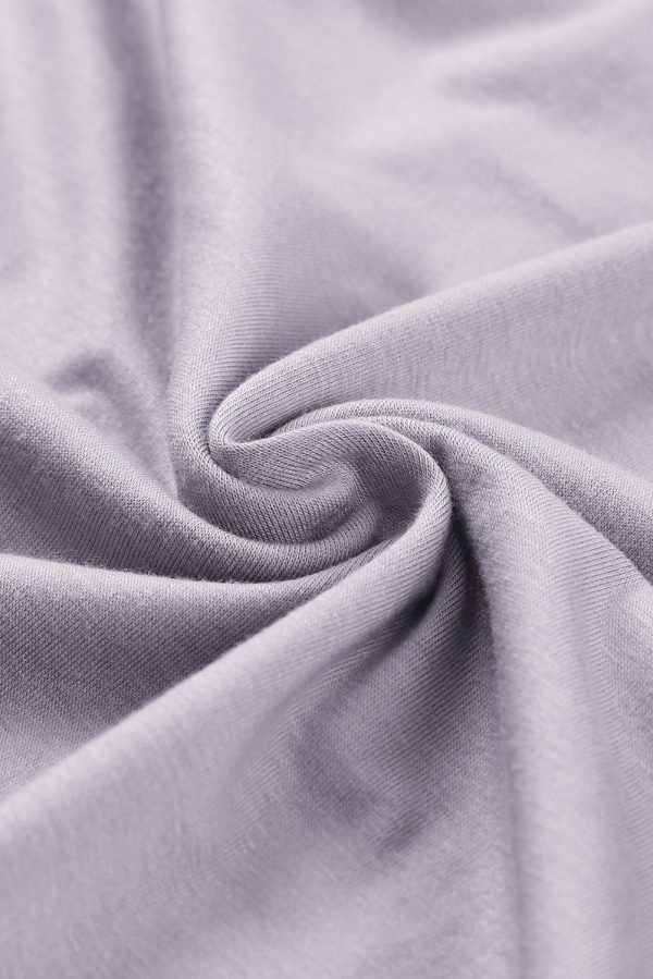 V-neck Short Sleeve Solid Color Loose Dress - Image 13