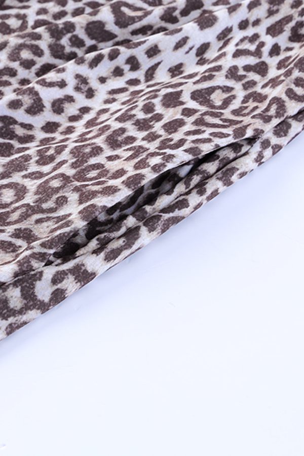 Leopard Print Sling Neck Sleeveless Dress - Image 15