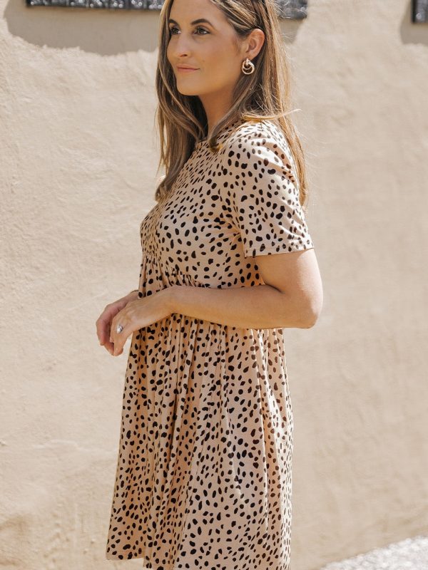 Temperament Floral Casual Strap Waist Round Neck Mini Dress - Image 5