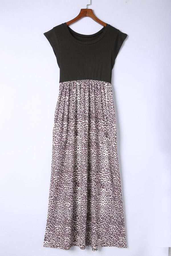 Leopard Print Sling Neck Sleeveless Dress - Image 11