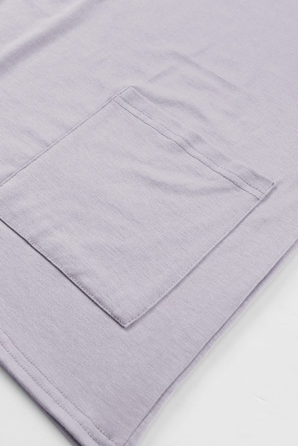V-neck Short Sleeve Solid Color Loose Dress - Image 11