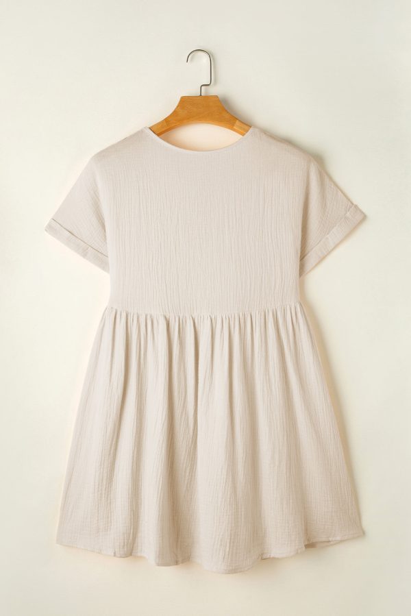 Casual Holiday Lace Stitching Waist V Neck Mini Dress - Image 15