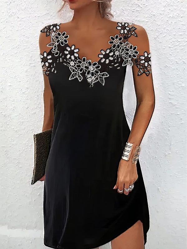 Casual Lace Strap Fashion Modern Outdoor Street Sleeveless Regular Fit Mini Dress - Image 4