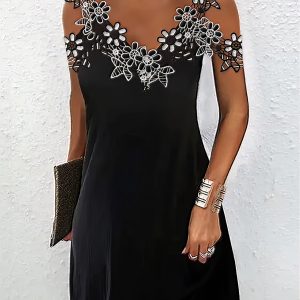 Casual Lace Strap Fashion Modern Outdoor Street Sleeveless Regular Fit Mini Dress