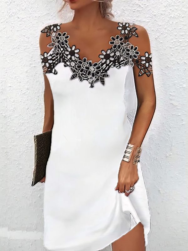Casual Lace Strap Fashion Modern Outdoor Street Sleeveless Regular Fit Mini Dress - Image 3