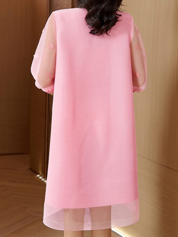 Temperament Commuting Slimming Loose Button Mini Dress - Image 2