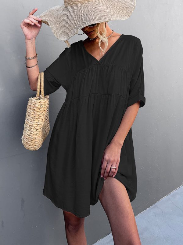Tie Back Pocket Mini Dress - Image 7