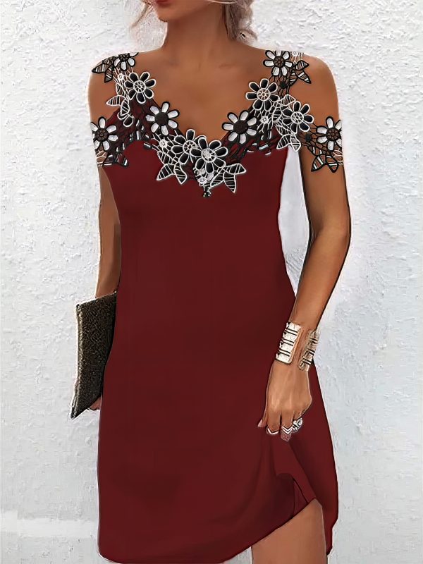 Casual Lace Strap Fashion Modern Outdoor Street Sleeveless Regular Fit Mini Dress - Image 2
