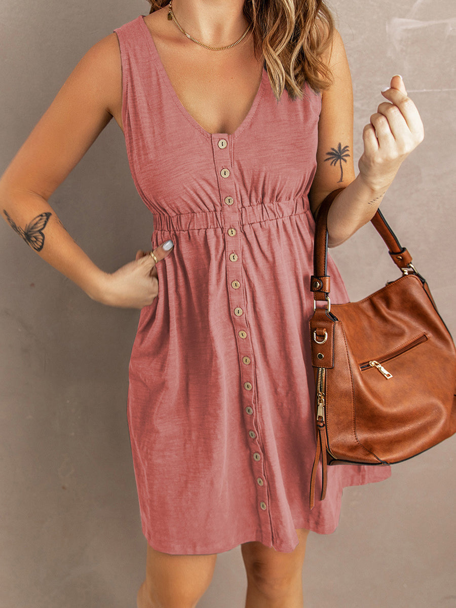 Sexy Pure Color Strapless Waist Sleeveless Mini Dress - Image 10