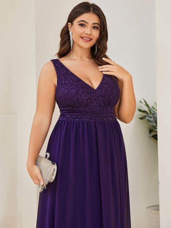 A Line Sleeveless Wholesale Bridesmaid Gowns - Image 20
