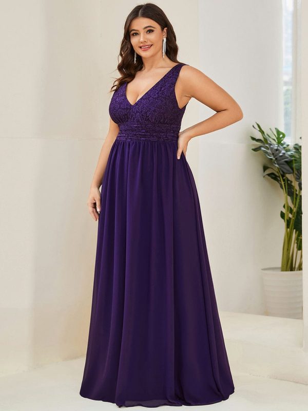 A Line Sleeveless Wholesale Bridesmaid Gowns - Image 19