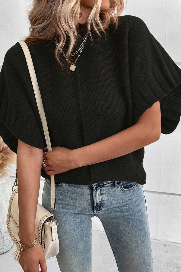 Cozy Cable Knit Long Sleeve Crew Neck Sweater Mini Dress - Image 17