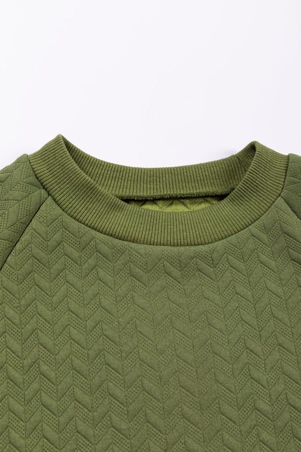 Cozy Cable Knit Long Sleeve Crew Neck Sweater Mini Dress - Image 13