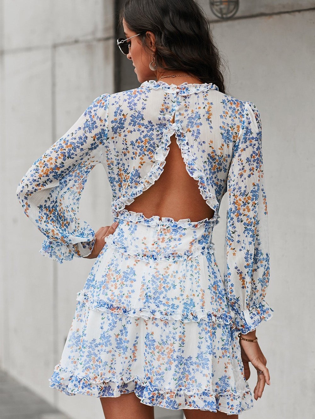 One Shoulder Comfortable And Casual Mini Dress A-Line Gypsy Bishop Poet Straight Across Off-Shoulder Paneled Dress - Image 20