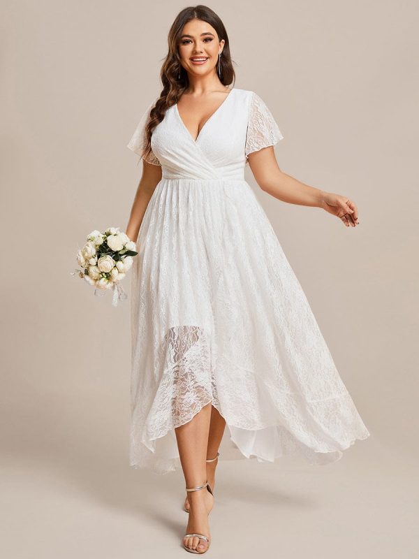 Elegant Deep V-Neck A-Line Evening Gown with Sheer Sleeves - Image 22