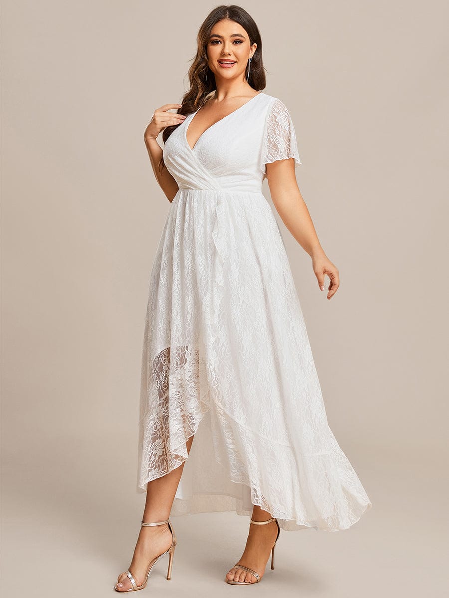 Elegant Deep V-Neck A-Line Evening Gown with Sheer Sleeves - Image 30