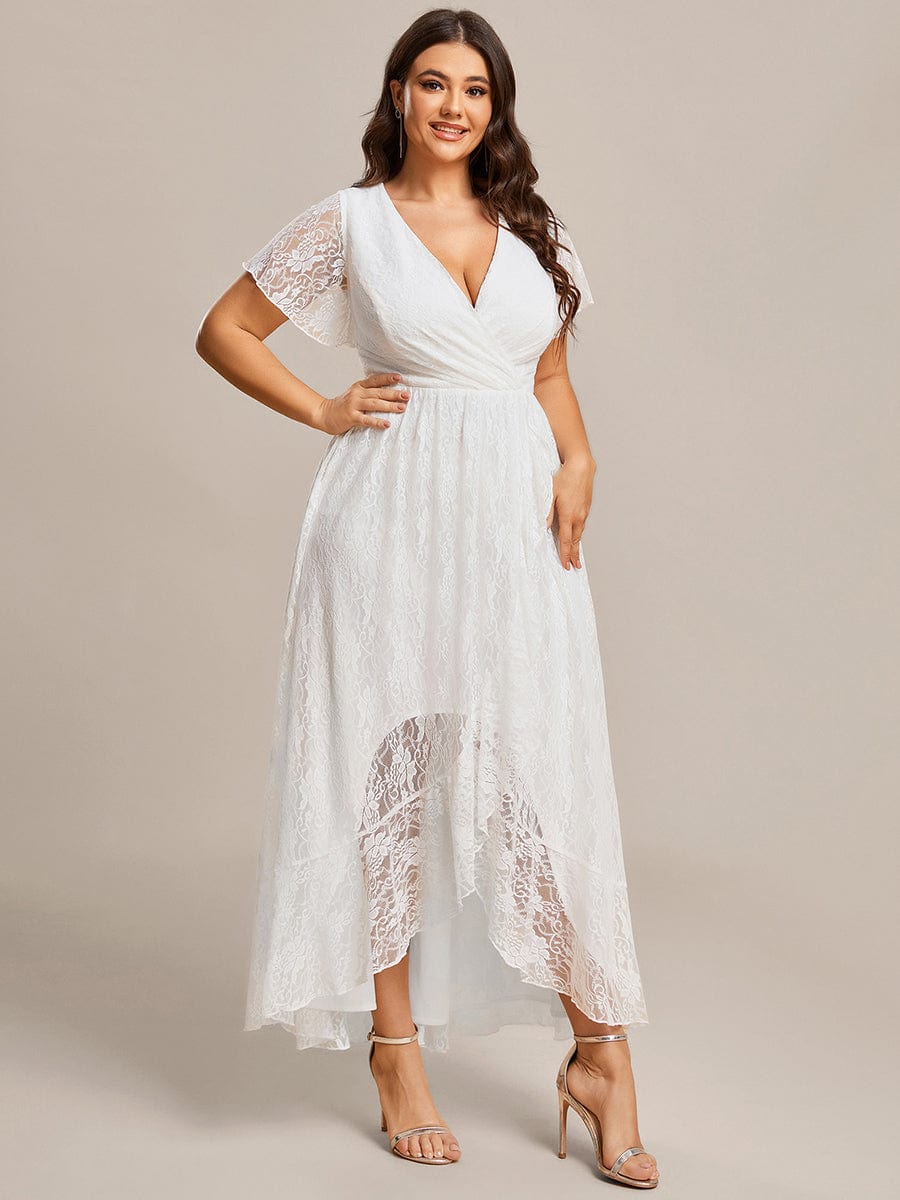 Elegant Deep V-Neck A-Line Evening Gown with Sheer Sleeves - Image 31