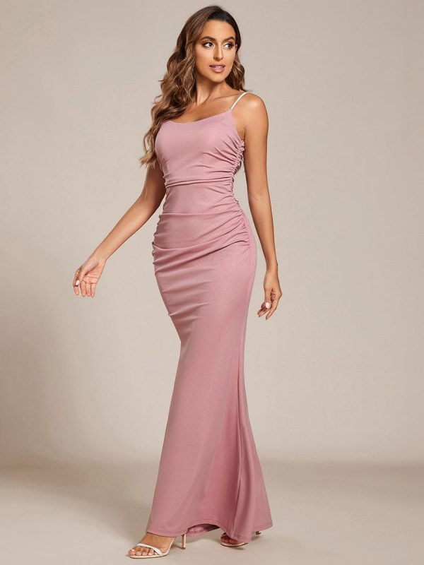 Elegant Mermaid Evening Gowns with Spaghetti Straps - Image 3
