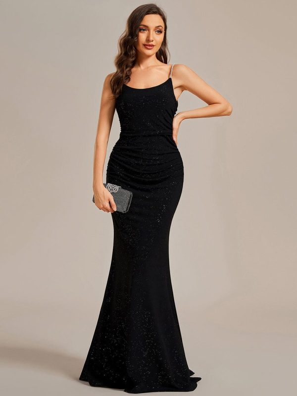 Elegant Mermaid Evening Gowns with Spaghetti Straps - Image 6
