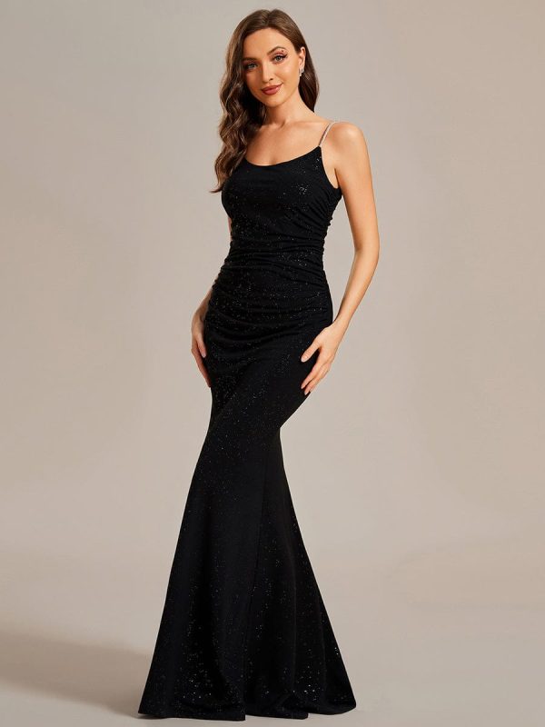 Elegant Mermaid Evening Gowns with Spaghetti Straps - Image 7