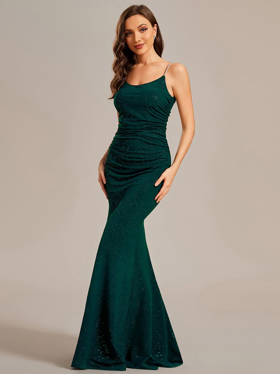 Elegant Mermaid Evening Gowns with Spaghetti Straps - Image 12