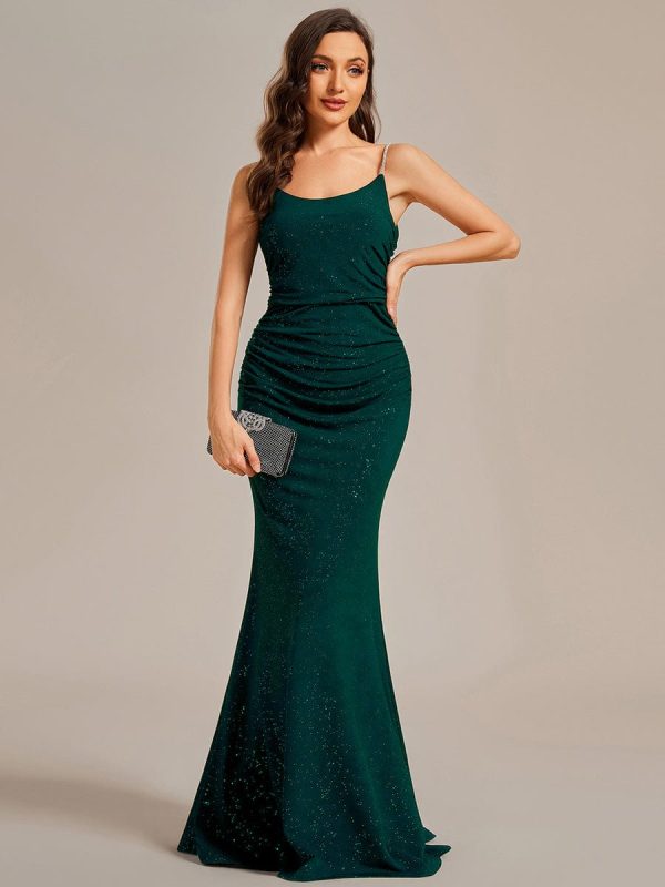 Elegant Mermaid Evening Gowns with Spaghetti Straps - Image 15