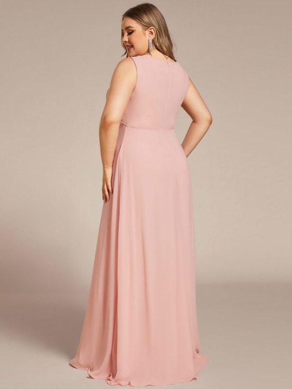 Elegant V-Neck Applique A-Line Evening Gown - Image 2