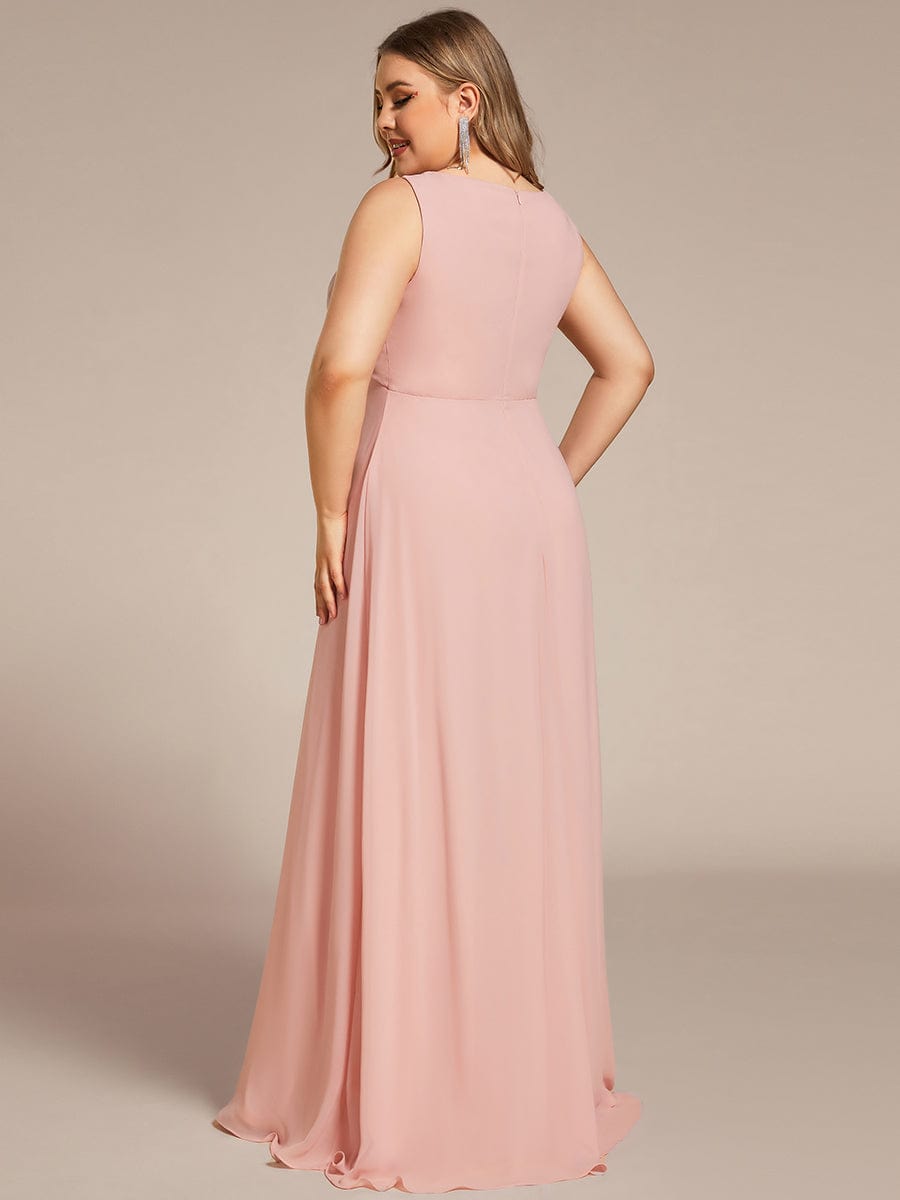 Elegant V-Neck Applique A-Line Evening Gown - Image 2