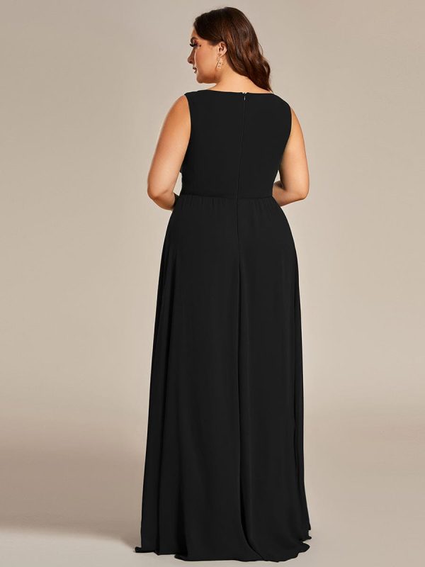 Elegant V-Neck Applique A-Line Evening Gown - Image 21