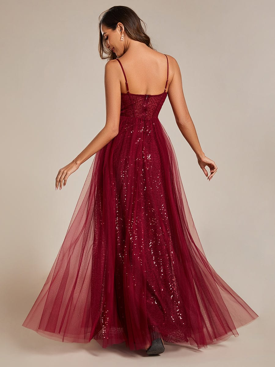 Enchanting Sequin Adorned High-Waisted Evening Gown - Image 7