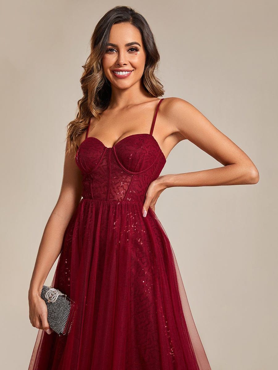 Enchanting Sequin Adorned High-Waisted Evening Gown - Image 10