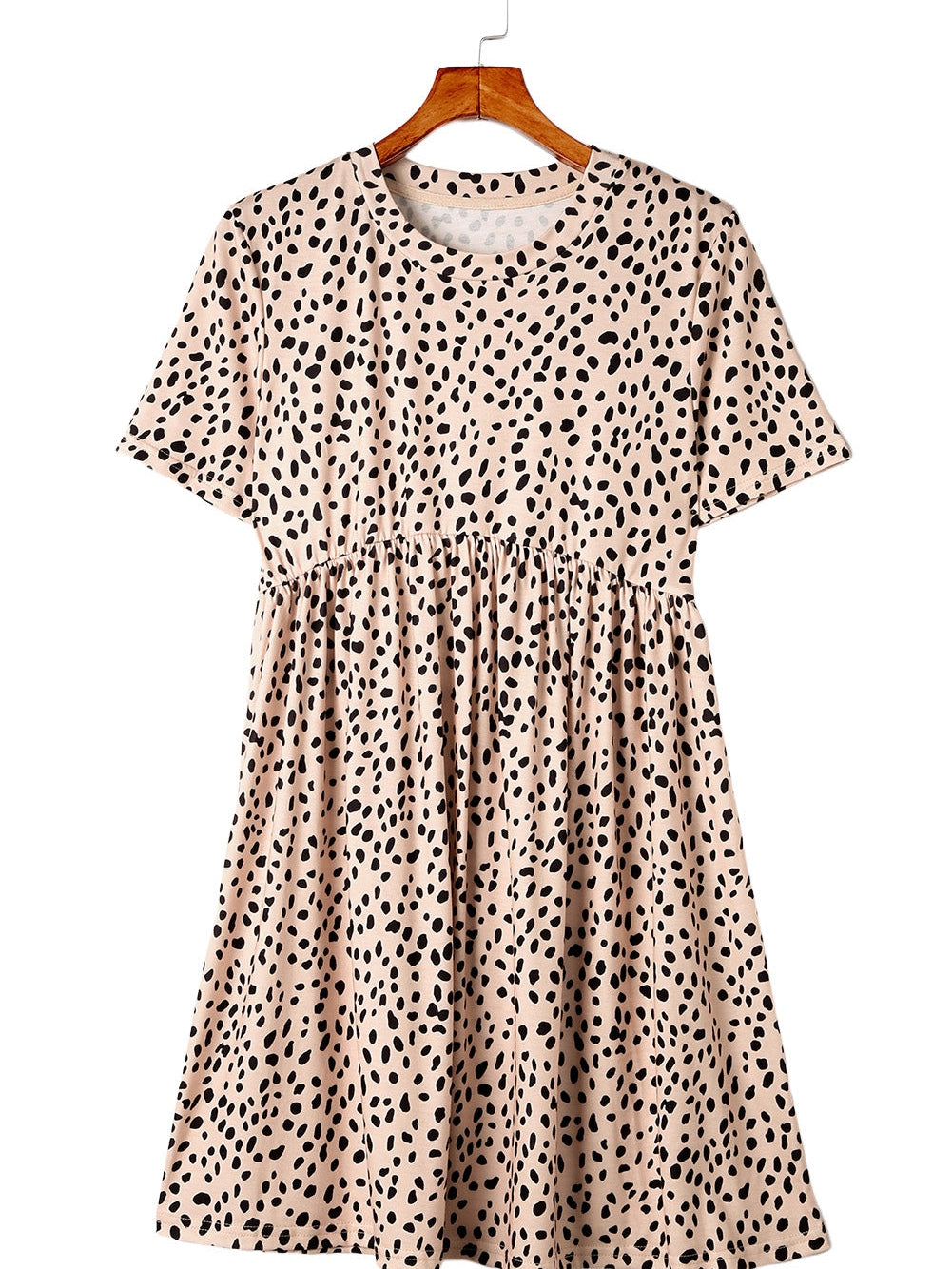 Temperament Floral Casual Strap Waist Round Neck Mini Dress - Image 31