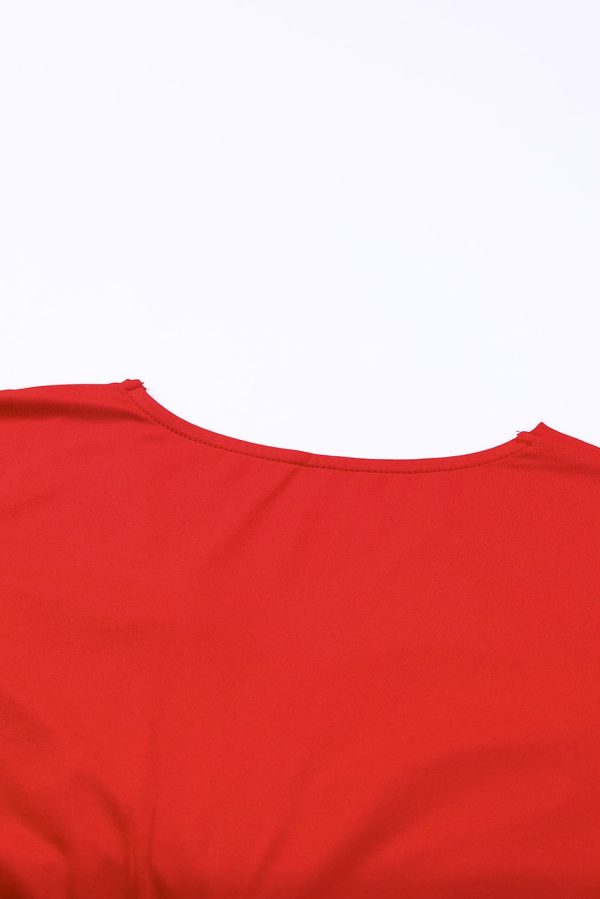 Fashion Solid Square Neck Long Sleeve Bodycon Dress - Image 26