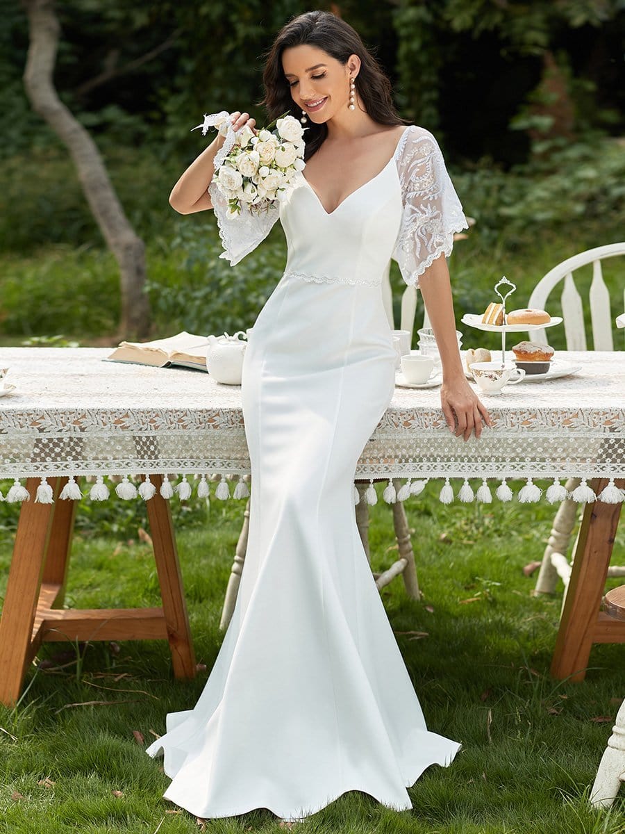 Flirty Sequined V-Neck Maxi Party Dress with Flare Sleeves - Image 8