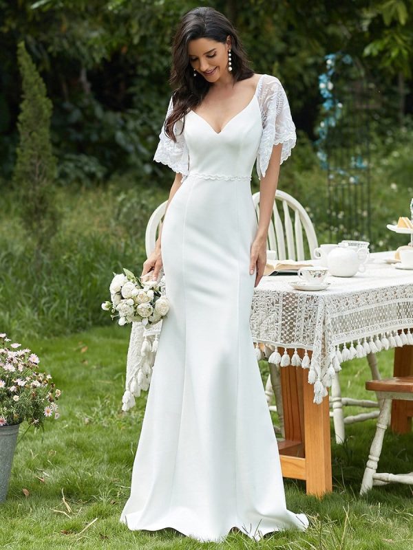 Flirty Sequined V-Neck Maxi Party Dress with Flare Sleeves - Image 10