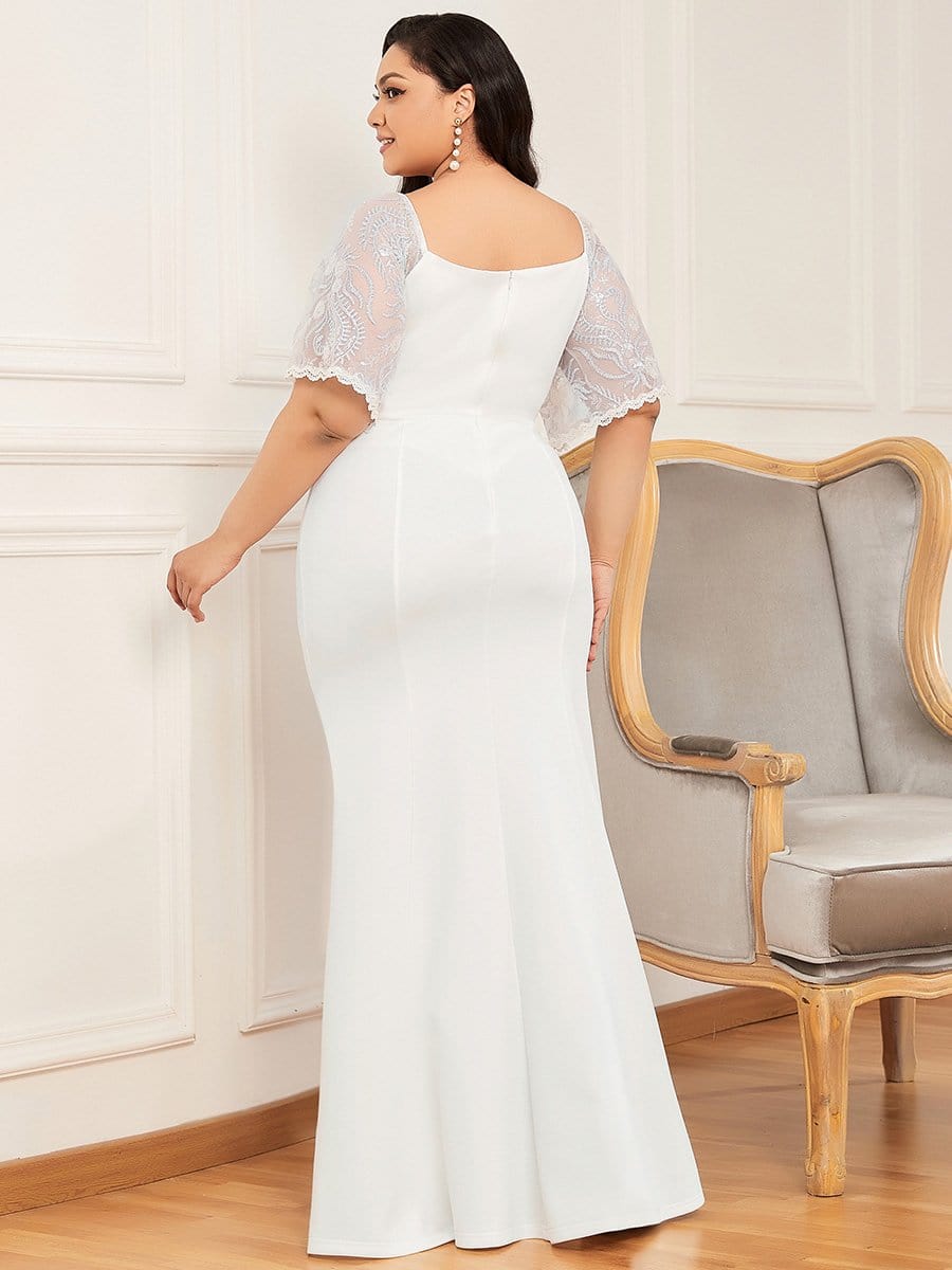 Flirty Sequined V-Neck Maxi Party Dress with Flare Sleeves - Image 15