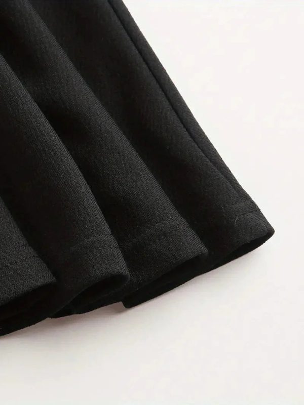 Chic Pleated Skater Skirt Mini Dress with High Waist - Image 21