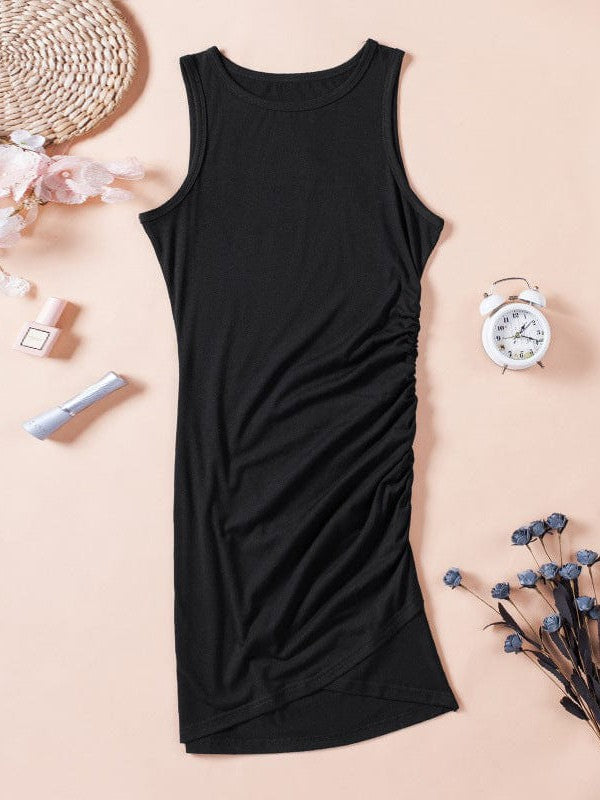 Velvet Pleated Suspenders Cocktail Dress - Image 10