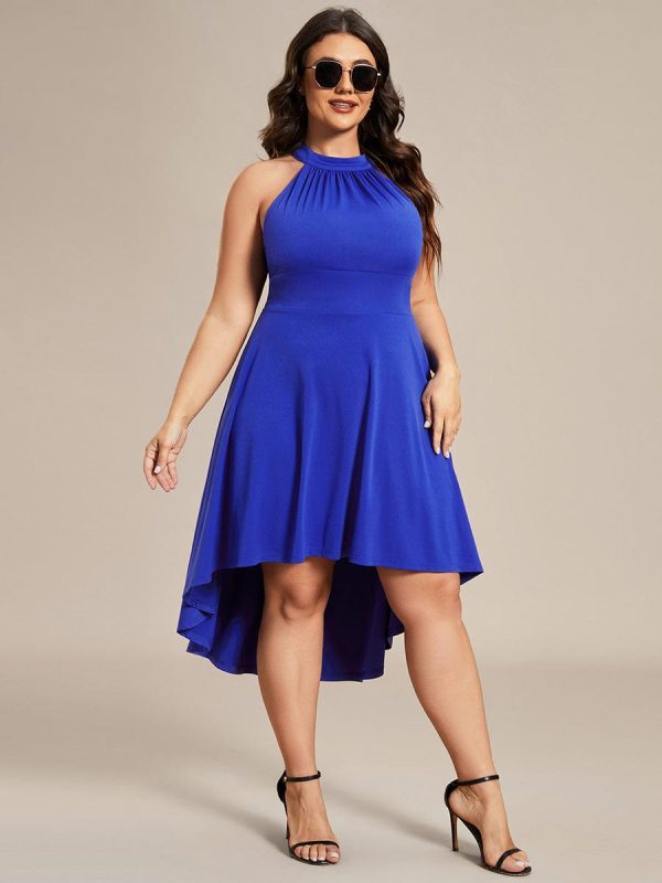 Sleeveless Halter Midi Dress for Cocktail Events - Image 70