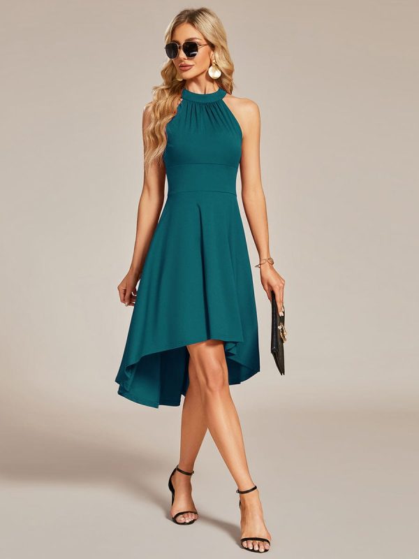 Sleeveless Halter Midi Dress for Cocktail Events - Image 60