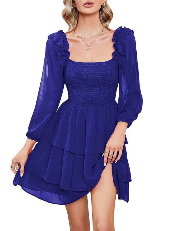 Slim Square Neck Mini Dress - Image 4