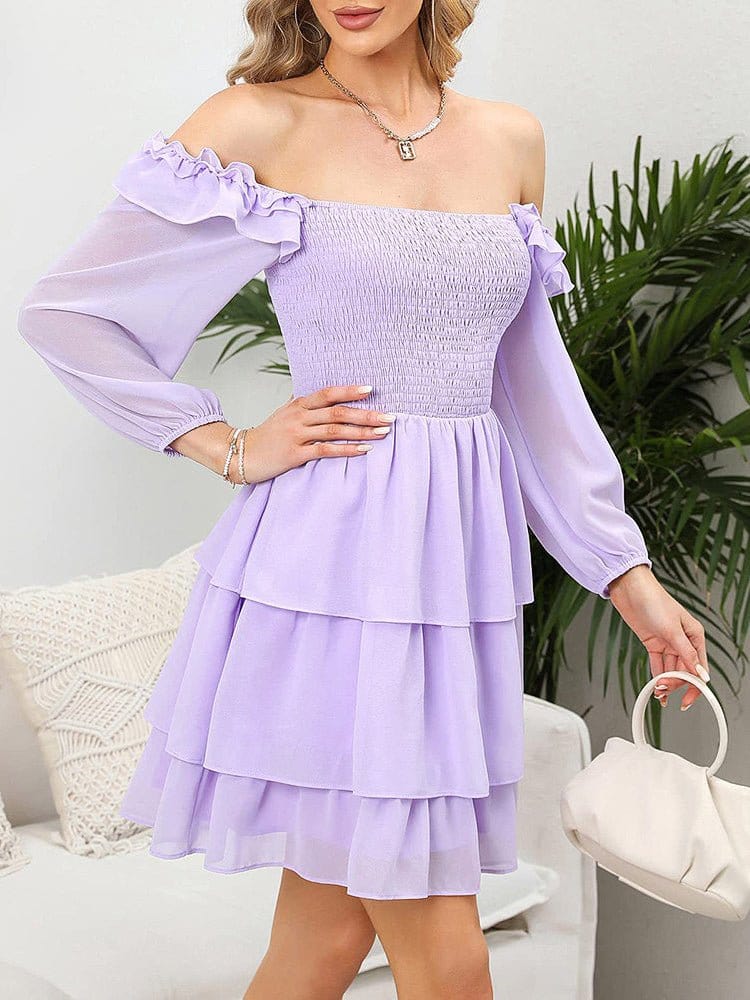 Slim Square Neck Mini Dress - Image 3