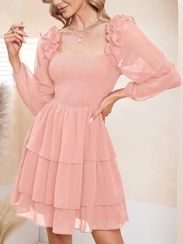 Slim Square Neck Mini Dress - Image 2