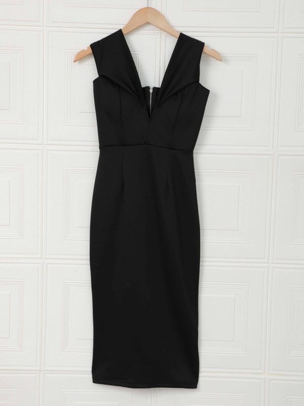 Solid Color Sleeveless Slim Irregular Dress - Image 7