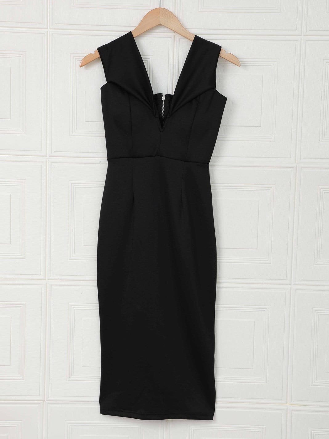 Solid Color Sleeveless Slim Irregular Dress - Image 7