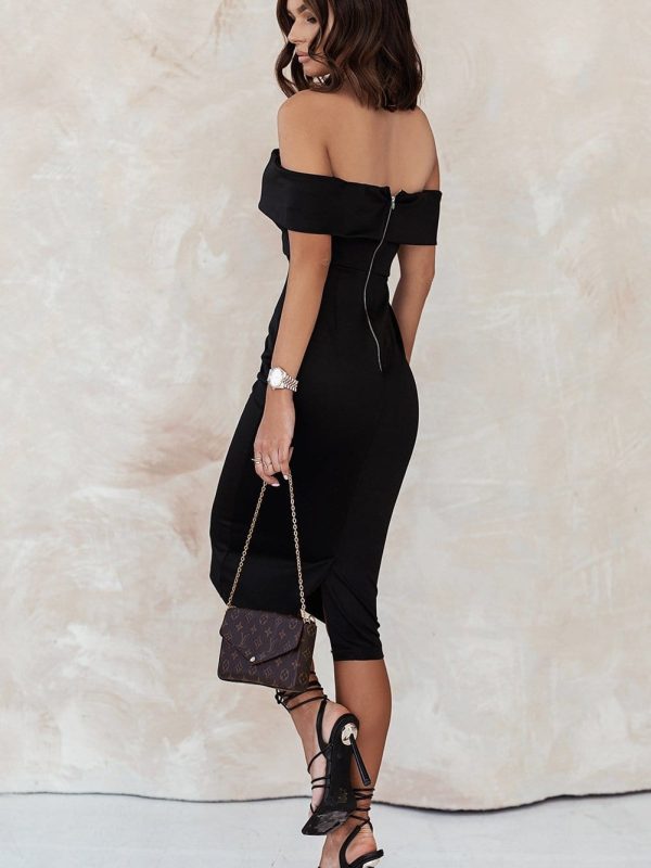 Solid Color Sleeveless Slim Irregular Dress - Image 2