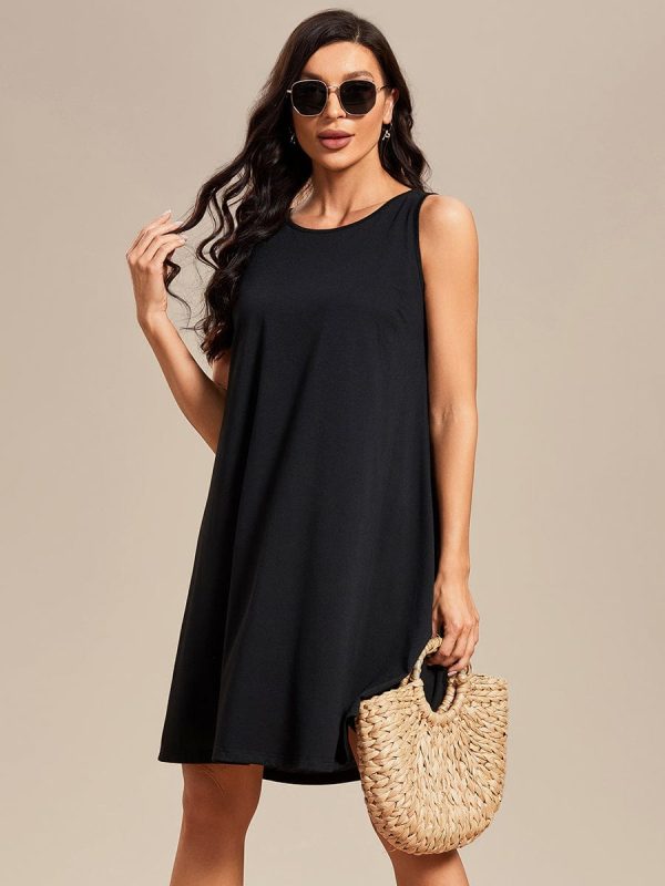 Stylish Printed Strapless Cocktail Dress with Loose A-Line Fit - Image 6