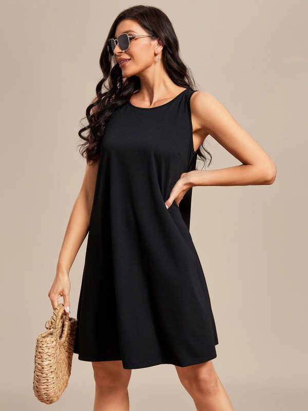 Stylish Printed Strapless Cocktail Dress with Loose A-Line Fit - Image 10